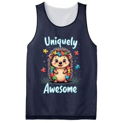 Autism Awareness Month Hedgehog Acceptance Neurodiversity Mesh Reversible Basketball Jersey Tank