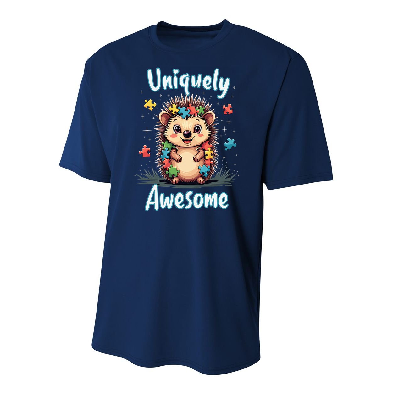 Autism Awareness Month Hedgehog Acceptance Neurodiversity Youth Performance Sprint T-Shirt