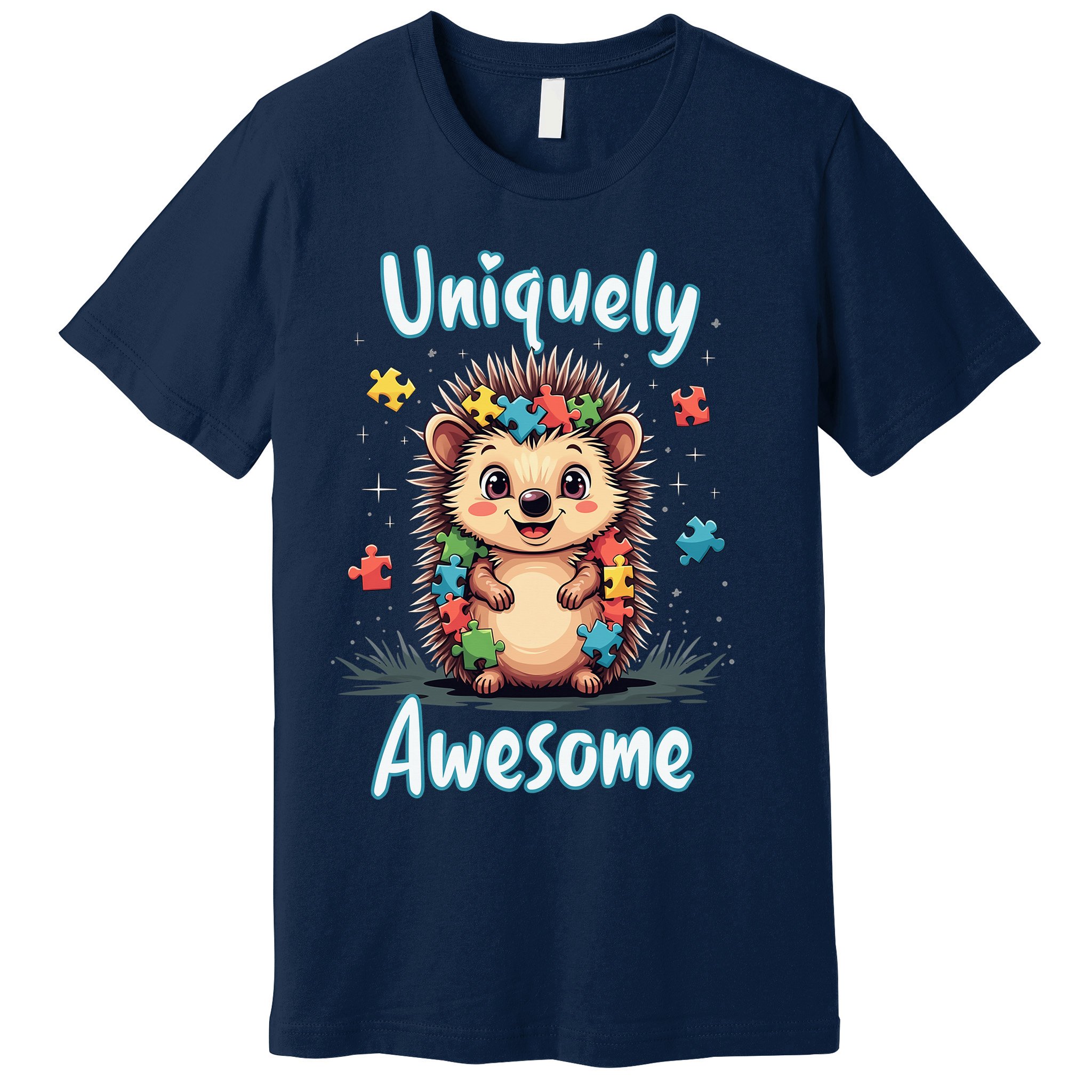 Autism Awareness Month Hedgehog Acceptance Neurodiversity Premium T-Shirt