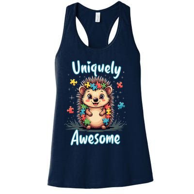 Autism Awareness Month Hedgehog Acceptance Neurodiversity Womens Tank Top