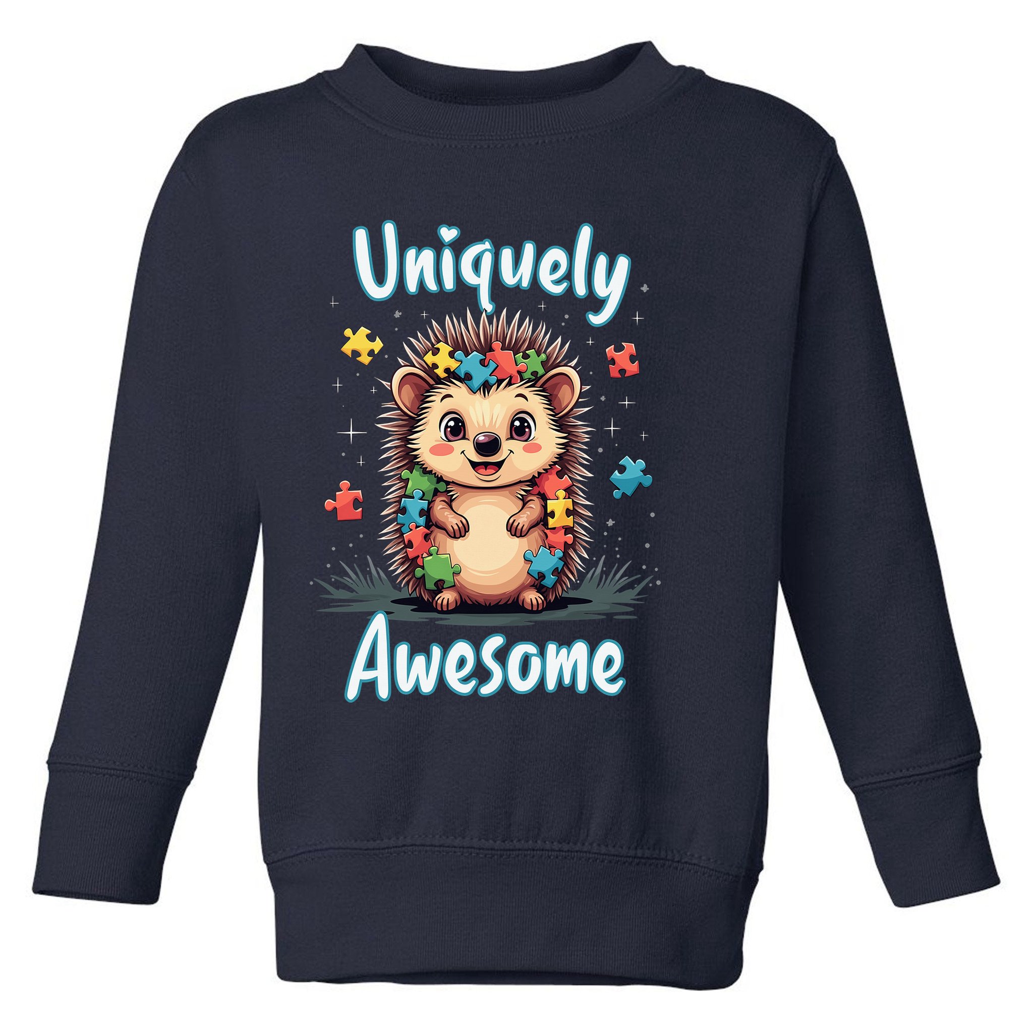 Autism Awareness Month Hedgehog Acceptance Neurodiversity Toddler Sweatshirt