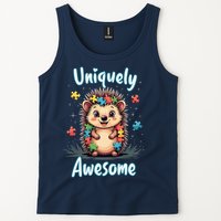 Autism Awareness Month Hedgehog Acceptance Neurodiversity Tank Top