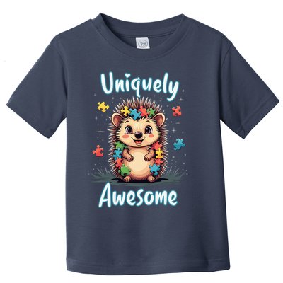 Autism Awareness Month Hedgehog Acceptance Neurodiversity Toddler T-Shirt
