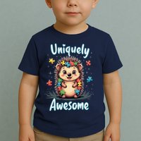Autism Awareness Month Hedgehog Acceptance Neurodiversity Toddler T-Shirt