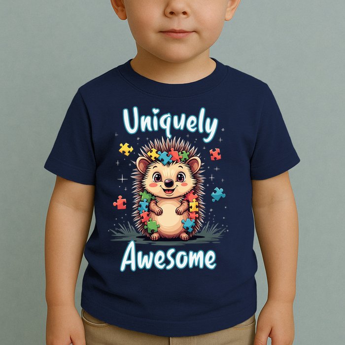 Autism Awareness Month Hedgehog Acceptance Neurodiversity Toddler T-Shirt