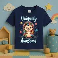 Autism Awareness Month Hedgehog Acceptance Neurodiversity Toddler T-Shirt