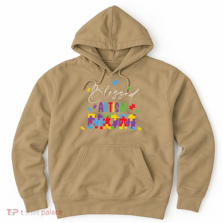 Autism Awareness Mother Son Autistic Blessed Autism Mom Hoodie