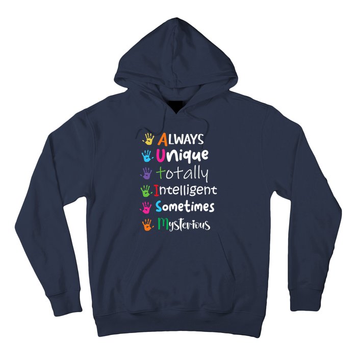 Autism Awareness Mom Autism Always Unique Intelligent Hoodie