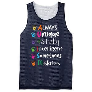 Autism Awareness Mom Autism Always Unique Intelligent Mesh Reversible Basketball Jersey Tank