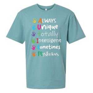 Autism Awareness Mom Autism Always Unique Intelligent Sueded Cloud Jersey T-Shirt