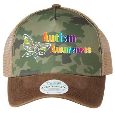 Autism Awareness Month Minimalist Butterfly Legacy Tie Dye Trucker Hat