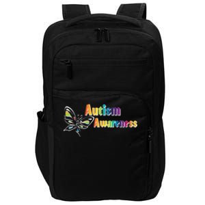 Autism Awareness Month Minimalist Butterfly Impact Tech Backpack