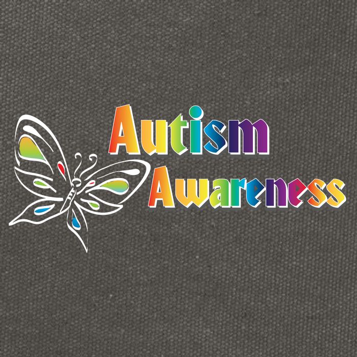 Autism Awareness Month Minimalist Butterfly Cotton Canvas Backpack