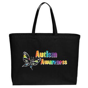 Autism Awareness Month Minimalist Butterfly Cotton Canvas Jumbo Tote