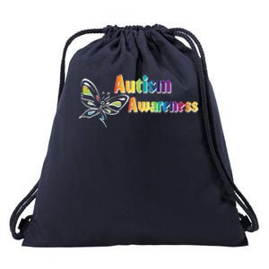 Autism Awareness Month Minimalist Butterfly Drawstring Bag