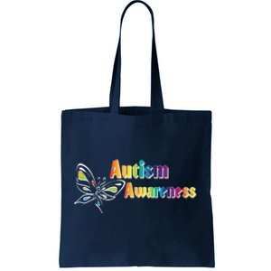 Autism Awareness Month Minimalist Butterfly Tote Bag