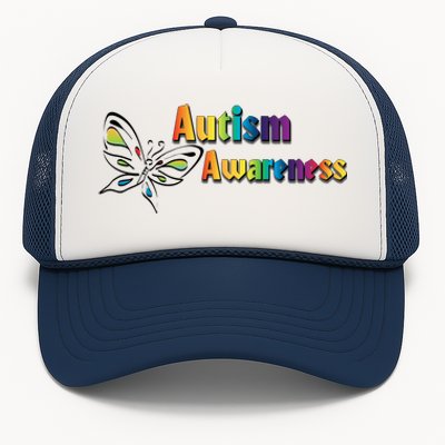 Autism Awareness Month Minimalist Butterfly Trucker Hat