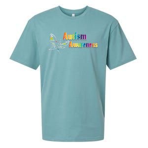 Autism Awareness Month Minimalist Butterfly Sueded Cloud Jersey T-Shirt