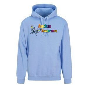 Autism Awareness Month Minimalist Butterfly Unisex Surf Hoodie