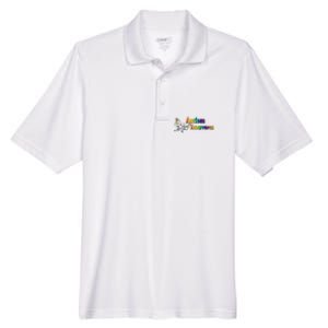 Autism Awareness Month Minimalist Butterfly Men's Origin Performance Pique Polo