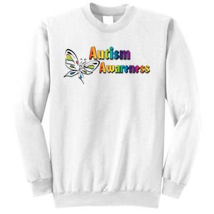 Autism Awareness Month Minimalist Butterfly Sweatshirt