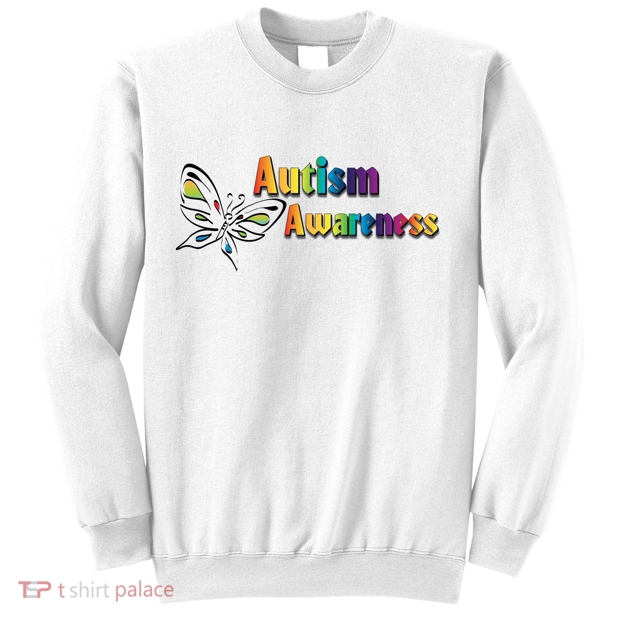 Autism Awareness Month Minimalist Butterfly Sweatshirt