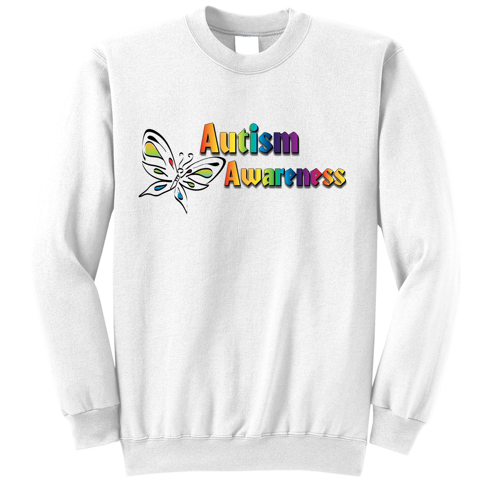 Autism Awareness Month Minimalist Butterfly Sweatshirt