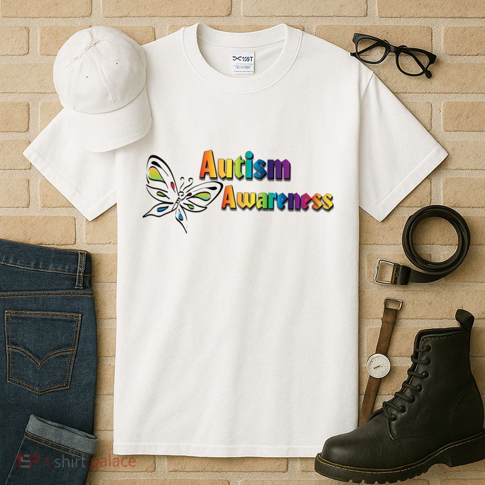Autism Awareness Month Minimalist Butterfly Tall T-Shirt
