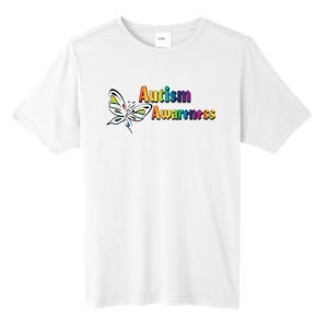 Autism Awareness Month Minimalist Butterfly Tall Fusion ChromaSoft Performance T-Shirt