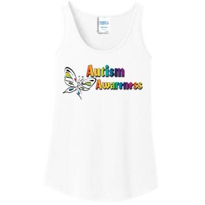 Autism Awareness Month Minimalist Butterfly Ladies Essential Tank