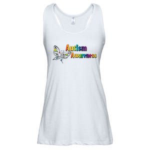 Autism Awareness Month Minimalist Butterfly Ladies Essential Flowy Tank