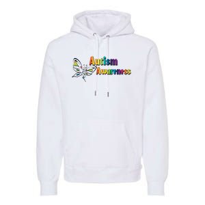 Autism Awareness Month Minimalist Butterfly Premium Hoodie