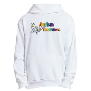 Autism Awareness Month Minimalist Butterfly Urban Pullover Hoodie