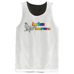 Autism Awareness Month Minimalist Butterfly Mesh Reversible Basketball Jersey Tank