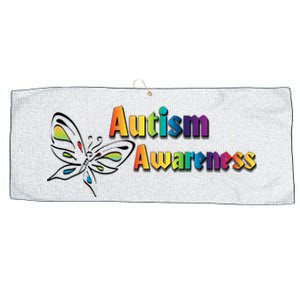 Autism Awareness Month Minimalist Butterfly Large Microfiber Waffle Golf Towel