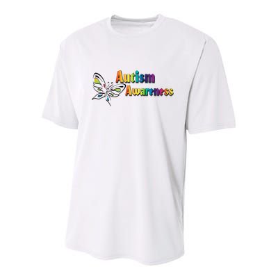 Autism Awareness Month Minimalist Butterfly Youth Performance Sprint T-Shirt
