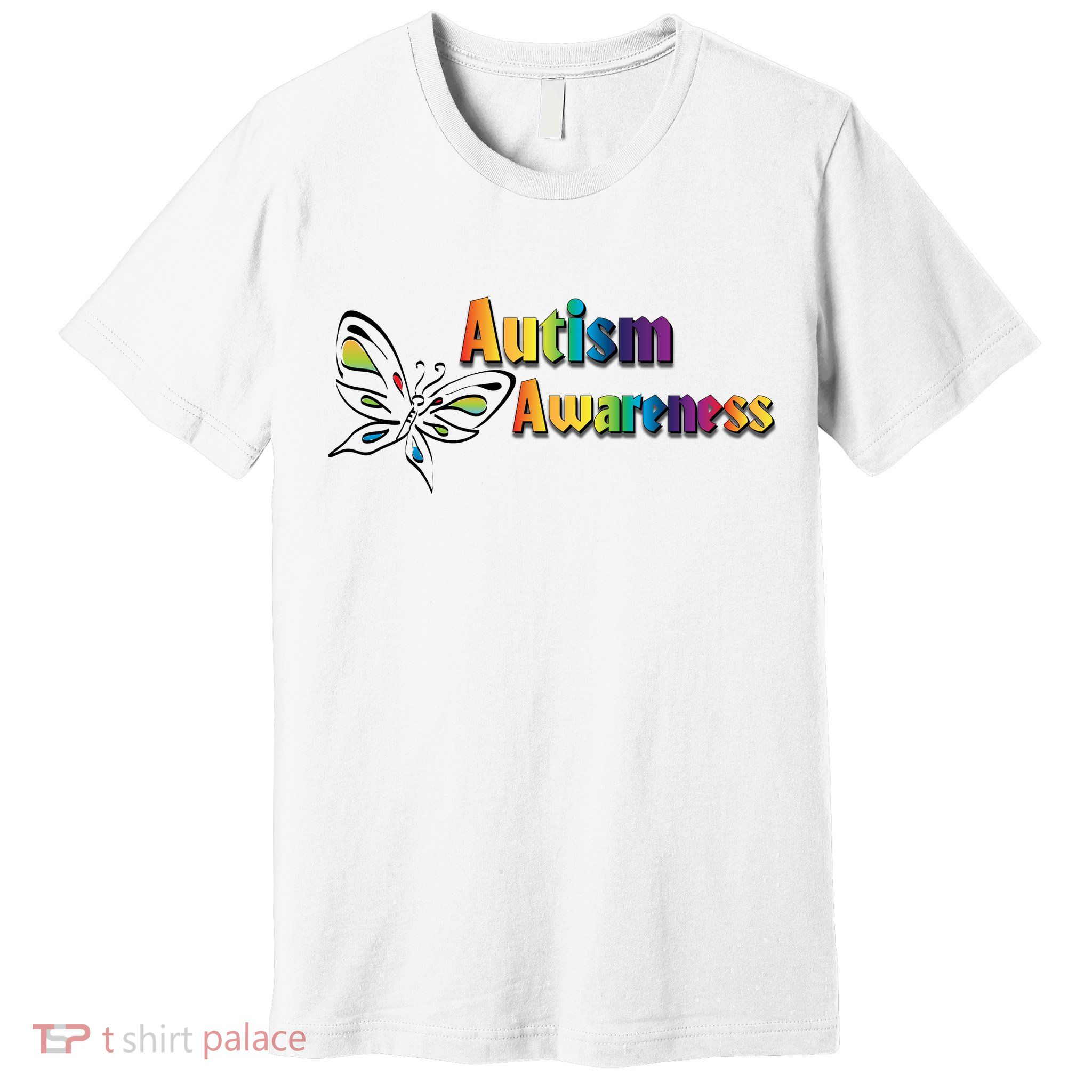 Autism Awareness Month Minimalist Butterfly Premium T-Shirt