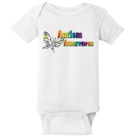 Autism Awareness Month Minimalist Butterfly Baby Bodysuit