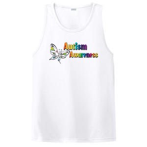 Autism Awareness Month Minimalist Butterfly PosiCharge Competitor Tank