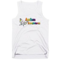 Autism Awareness Month Minimalist Butterfly Tank Top