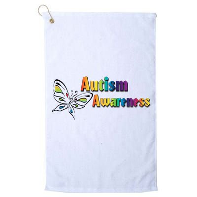Autism Awareness Month Minimalist Butterfly Golf Towel