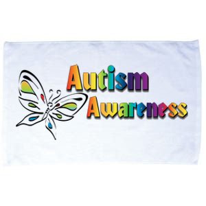 Autism Awareness Month Minimalist Butterfly Microfiber Hand Towel