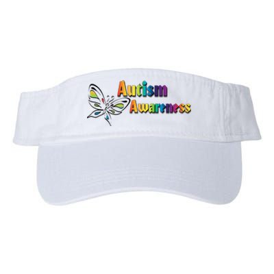 Autism Awareness Month Minimalist Butterfly Valucap Bio-Washed Visor