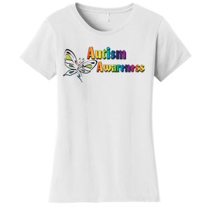 Autism Awareness Month Minimalist Butterfly Women's T-Shirt