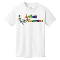 Autism Awareness Month Minimalist Butterfly Kids T-Shirt