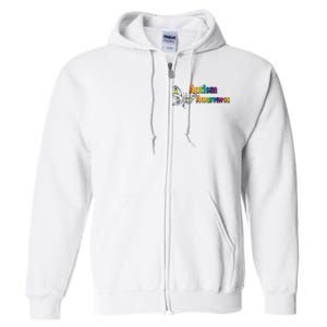 Autism Awareness Month Minimalist Butterfly Full Zip Hoodie