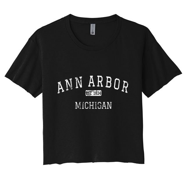 Ann Arbor Michigan Mi Vintage Crop Top