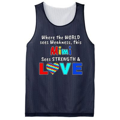 Autism Awareness Mimi Strength Love Mesh Reversible Basketball Jersey Tank