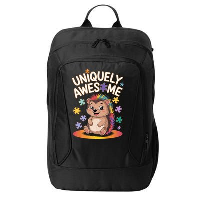 Autism Awareness Month Hedgehog Acceptance Neurodiversity City Backpack