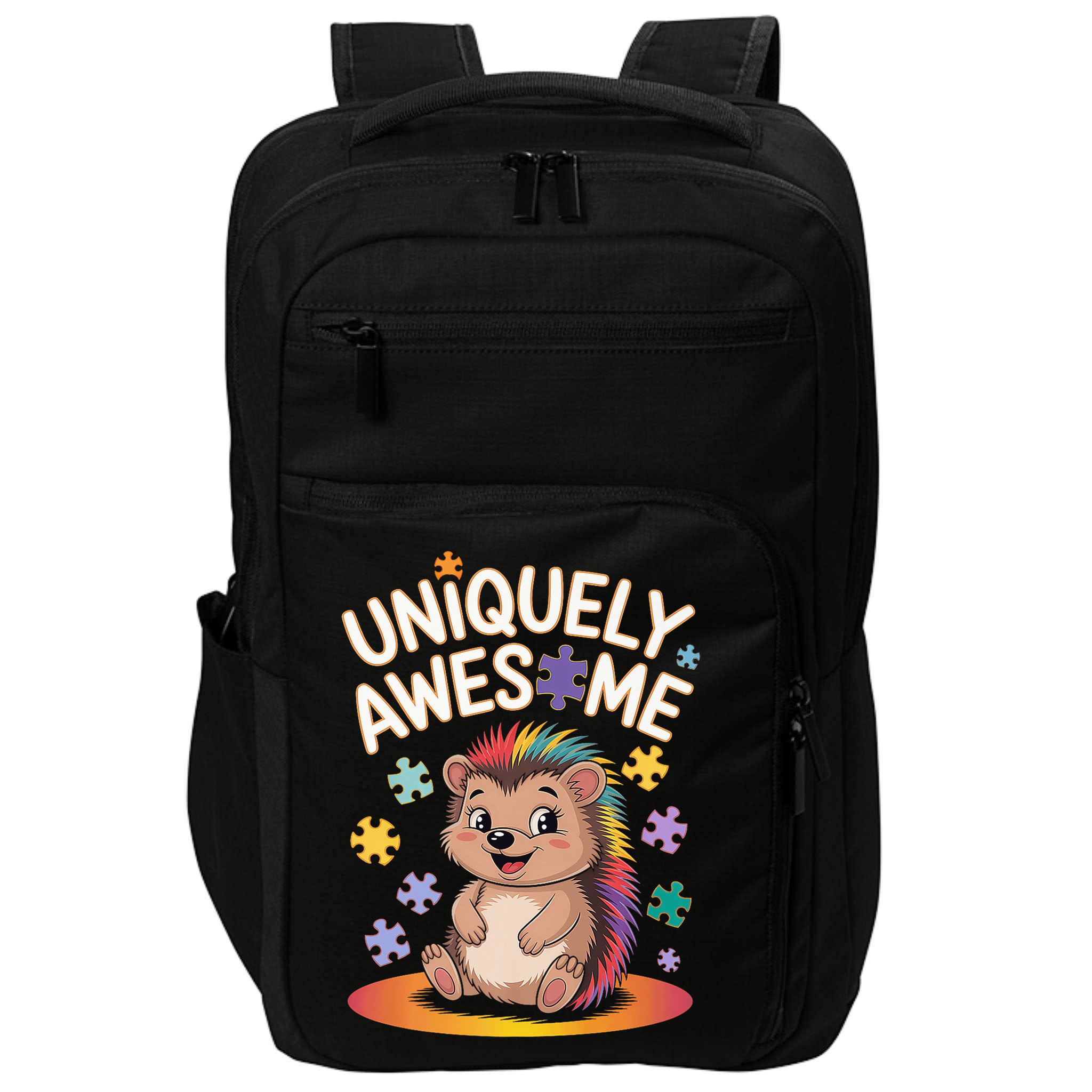 Autism Awareness Month Hedgehog Acceptance Neurodiversity Impact Tech Backpack